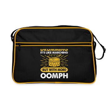 Drum Corps Marching Band Drum Corp Music Percussio - Retro Tasche - Schwarz/Gold - Vorne
