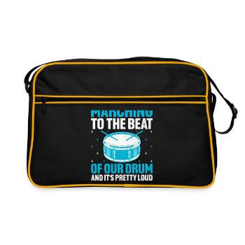 Drum Corps Marching Band Drum Corp Music Percussio - Retro Tasche - Schwarz/Gold - Vorne
