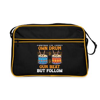 Drum Corps Marching Band Drum Corp Musik Percussio - Retro Tasche - Schwarz/Gold - Vorne