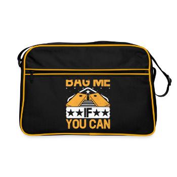 Cornhole Spieler Cornhole Sport Lustig Cornhole Be - Retro Tasche - Schwarz/Gold - Vorne