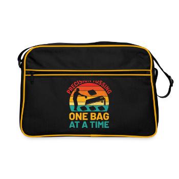 Cornhole Spieler Cornhole Sport Lustig Cornhole Be - Retro Tasche - Schwarz/Gold - Vorne