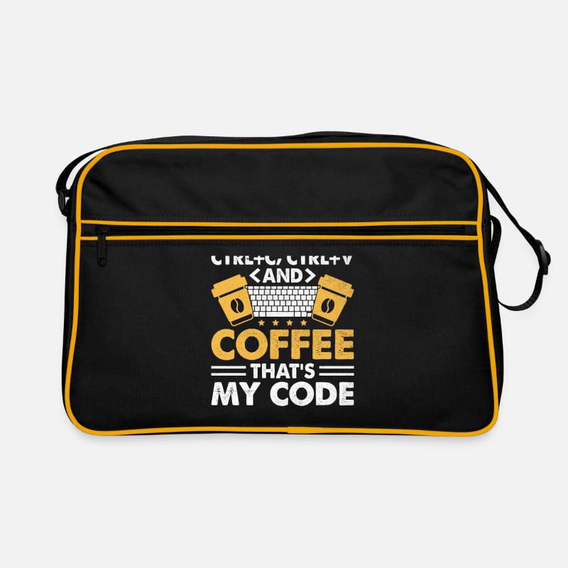 Coffee Coding Programmer Coder Developer Nerd Coff Retro Bag