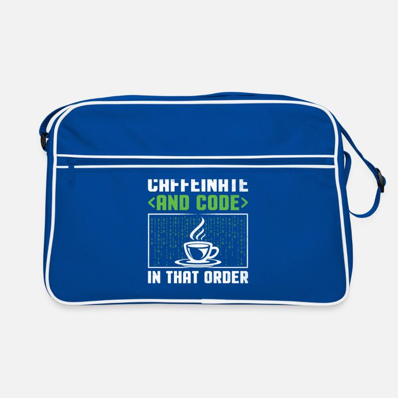 Kaffee-Codierung Programmierer Programmierer Entwickler Nerd Coff Retro Tasche