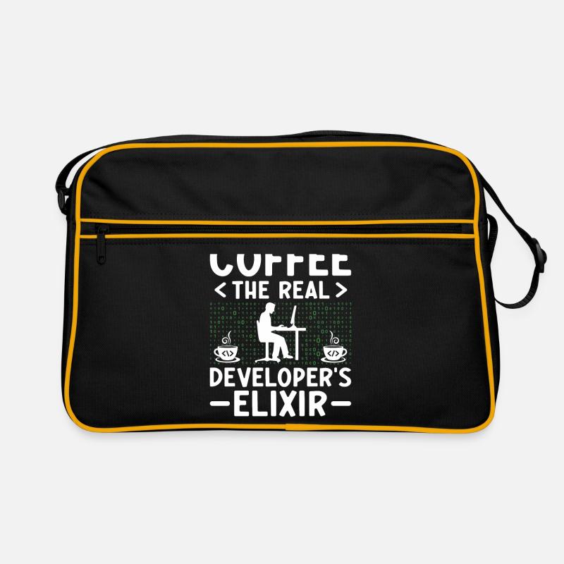 Coffee Coding Programmer Coder Developer Nerd Coff Retro Bag