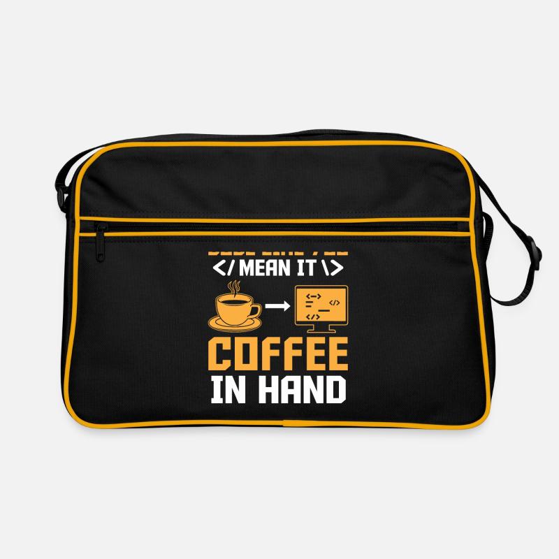 Kaffee-Codierung Programmierer Programmierer Entwickler Nerd Coff Retro Tasche