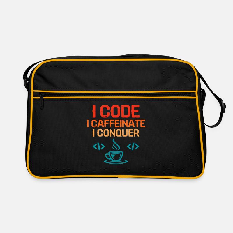 Coffee Coding Programmer Coder Developer Nerd Coff Retro Bag
