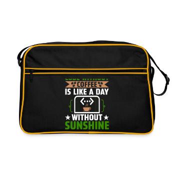 Coffee Coding Programmer Coder Developer Nerd Coff - Retro Bag - black/gold - Front