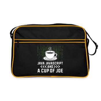 Coffee Coding Programmer Coder Developer Nerd Coff - Retro Bag - black/gold - Front