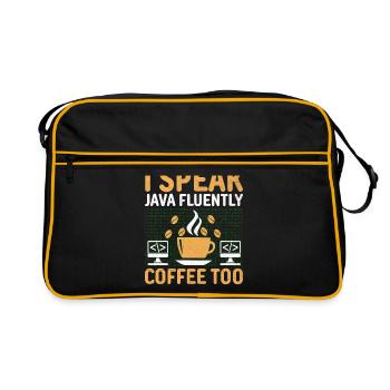 Kaffee-Codierung Programmierer Programmierer Entwickler Nerd Coff - Retro Tasche - Schwarz/Gold - Vorne