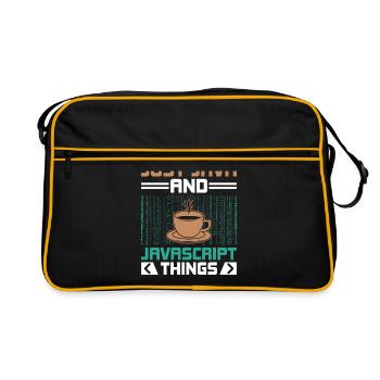 Coffee Coding Programmer Coder Developer Nerd Coff - Retro Bag - black/gold - Front