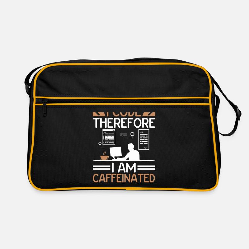 Coffee Coding Programmer Coder Developer Nerd Coff Retro Bag