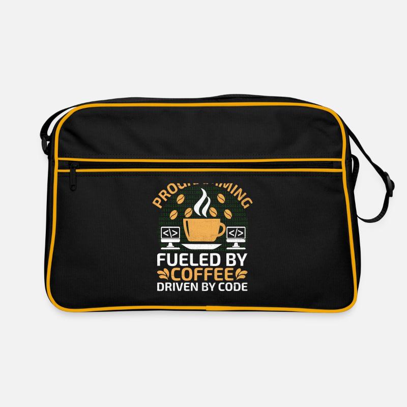 Coffee Coding Programmer Coder Developer Nerd Coff Retro Bag