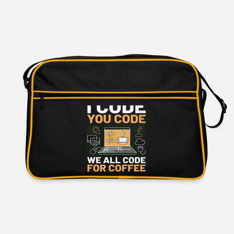 Coffee Coding Programmer Coder Developer Nerd Coff Retro Bag