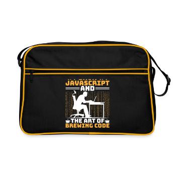 Coffee Coding Programmer Coder Developer Nerd Coff - Retro Bag - black/gold - Front
