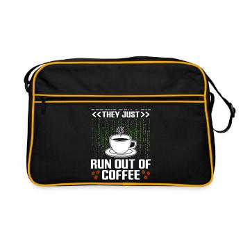 Coffee Coding Programmer Coder Developer Nerd Coff - Retro Bag - black/gold - Front