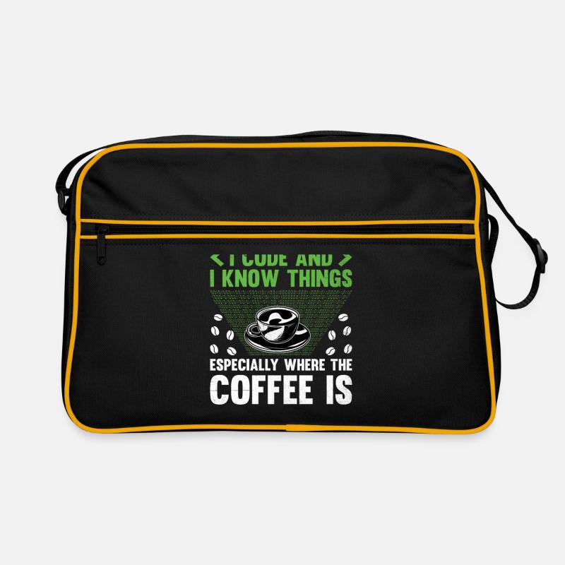 Kaffee-Codierung Programmierer Programmierer Entwickler Nerd Coff Retro Tasche