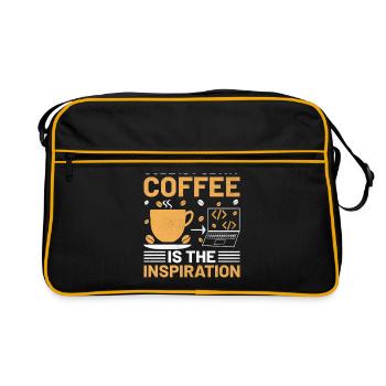Kaffee-Codierung Programmierer Programmierer Entwickler Nerd Coff - Retro Tasche - Schwarz/Gold - Vorne