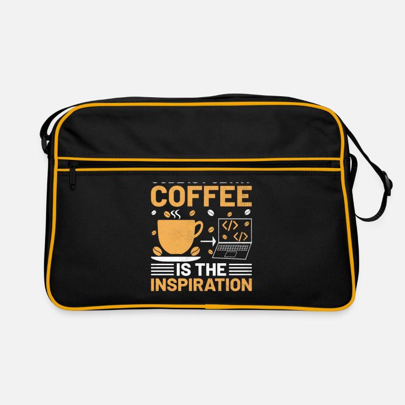 Kaffee-Codierung Programmierer Programmierer Entwickler Nerd Coff Retro Tasche