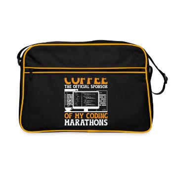 Coffee Coding Programmer Coder Developer Nerd Coff - Retro Bag - black/gold - Front