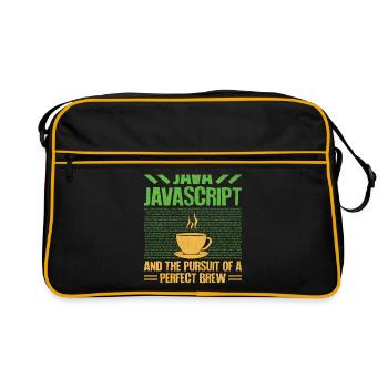 Coffee Coding Programmer Coder Developer Nerd Coff - Retro Bag - black/gold - Front