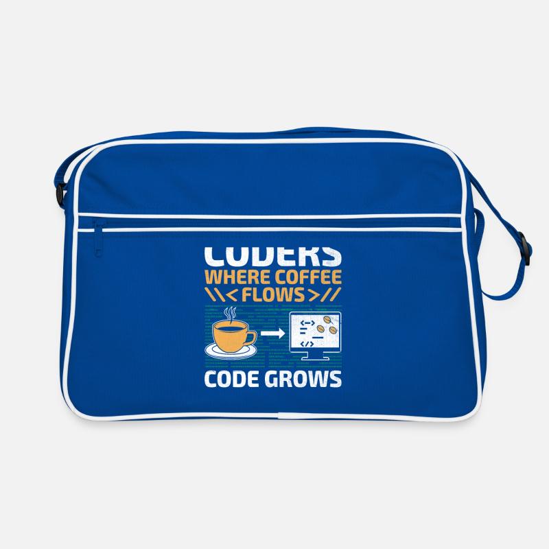 Kaffee-Codierung Programmierer Programmierer Entwickler Nerd Coff Retro Tasche