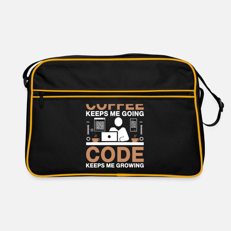 Coffee Coding Programmer Coder Developer Nerd Coff Retro Bag