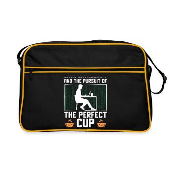 Coffee Coding Programmer Coder Developer Nerd Coff - Retro Bag - black/gold - Front