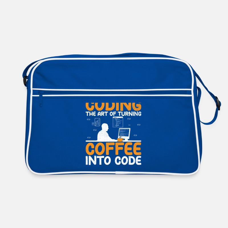 Kaffee-Codierung Programmierer Programmierer Entwickler Nerd Coff Retro Tasche