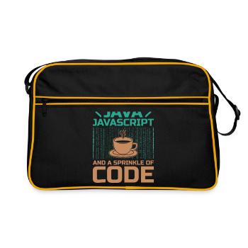 Coffee Coding Programmer Coder Developer Nerd Coff - Retro Bag - black/gold - Front