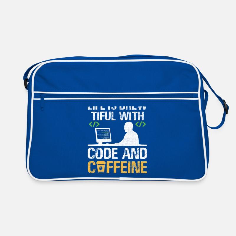 Coffee Coding Programmer Coder Developer Nerd Coff Retro Bag