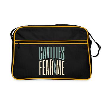 Cavities Fear Me Dentist Dental Hygienist Dentistr - Retro Bag - black/gold - Front