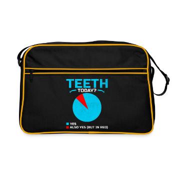 Vais-je percer des dents aujourd’hui Dentiste dentaire Dentisterie - Sac Retro - noir/or - Devant
