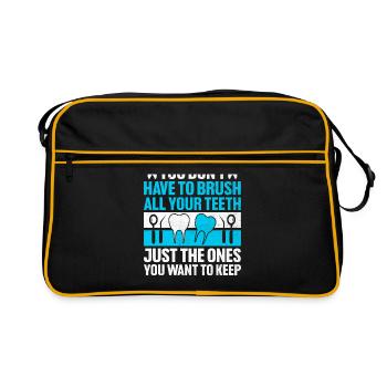 Vous n’avez pas besoin de brosser toutes vos dents Bosselure dentaire - Sac Retro - noir/or - Devant