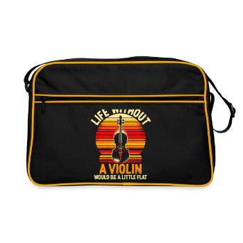 La vie sans violon serait un petit viol plat - Sac Retro - noir/or - Devant