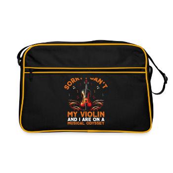 Sorry I Can't My Violin And I Are On A Musical Ody - Retro Bag - black/gold - Front