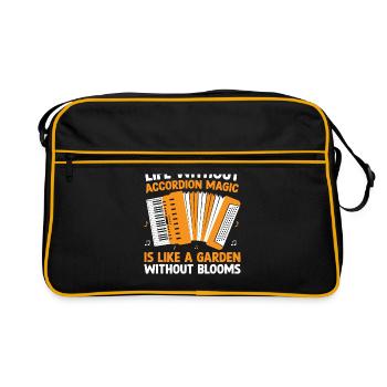 Life Without Accordion Magic Is Like A Garden With - Retro Bag - black/gold - Front