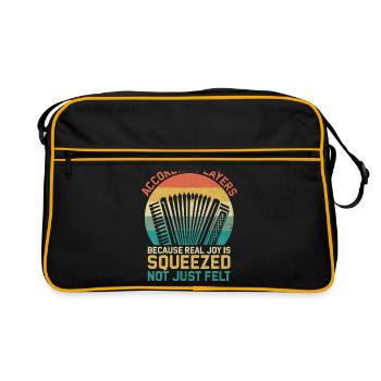 Accordion Players Because Real Joy Is Squeezed Not - Retro Bag - black/gold - Front