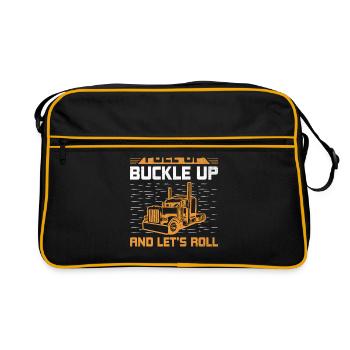 Trucker Fahren Papa Trucker Vater LKW-Fahrer - Retro Tasche - Schwarz/Gold - Vorne