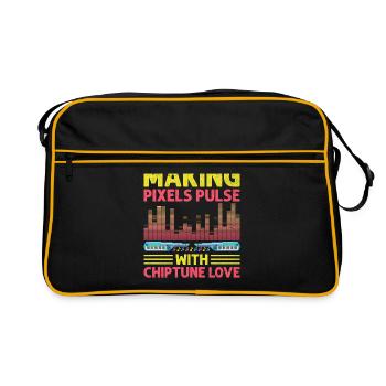 Chiptune Music Lover Groove to the Bleeps and Bloo - Retro Bag - black/gold - Front
