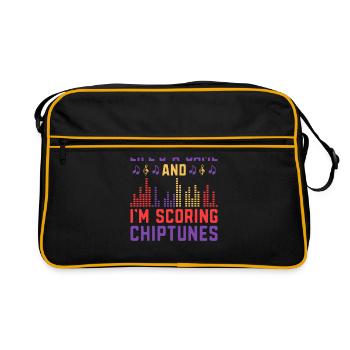 Chiptune Music Lover Groove to the Bleeps and Bloo - Retro Bag - black/gold - Front