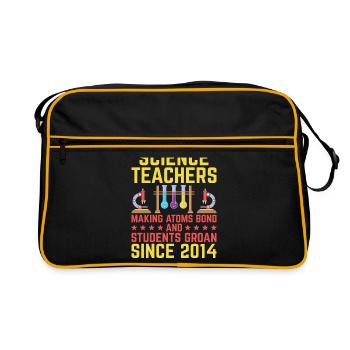 Professeur de sciences Professeur d’école Biologie Chimie P - Sac Retro - noir/or - Devant