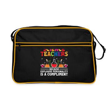 Professeur de sciences Professeur d’école Biologie Chimie P - Sac Retro - noir/or - Devant