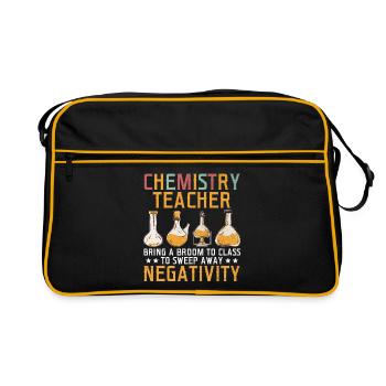 Professeur de sciences Professeur d’école Biologie Chimie P - Sac Retro - noir/or - Devant