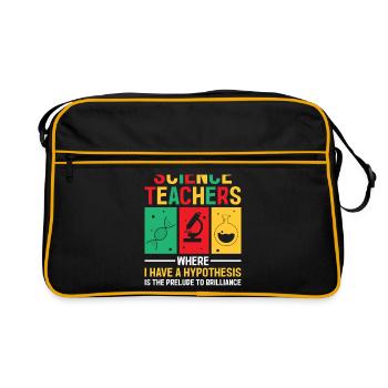 Professeur de sciences Professeur d’école Biologie Chimie P - Sac Retro - noir/or - Devant