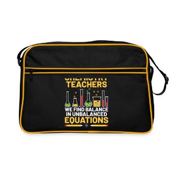Professeur de sciences Professeur d’école Biologie Chimie P - Sac Retro - noir/or - Devant