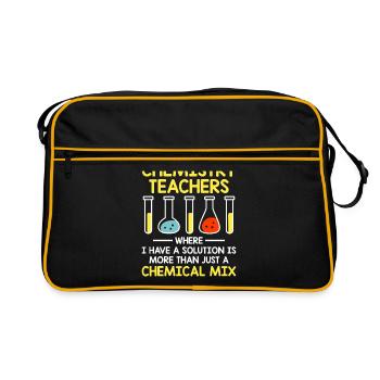 Professeur de sciences Professeur d’école Biologie Chimie P - Sac Retro - noir/or - Devant