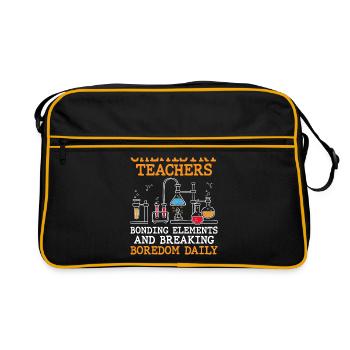 Professeur de sciences Professeur d’école Biologie Chimie P - Sac Retro - noir/or - Devant