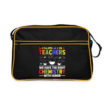 Professeur de sciences Professeur d’école Biologie Chimie P - Sac Retro - noir/or - Devant