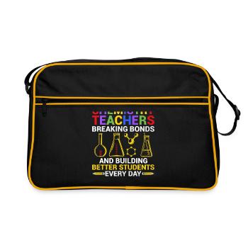 Professeur de sciences Professeur d’école Biologie Chimie P - Sac Retro - noir/or - Devant