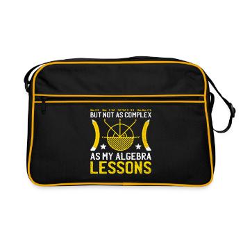Mathelehrer Schullehrer Lustige Mathelehrer S - Retro Tasche - Schwarz/Gold - Vorne